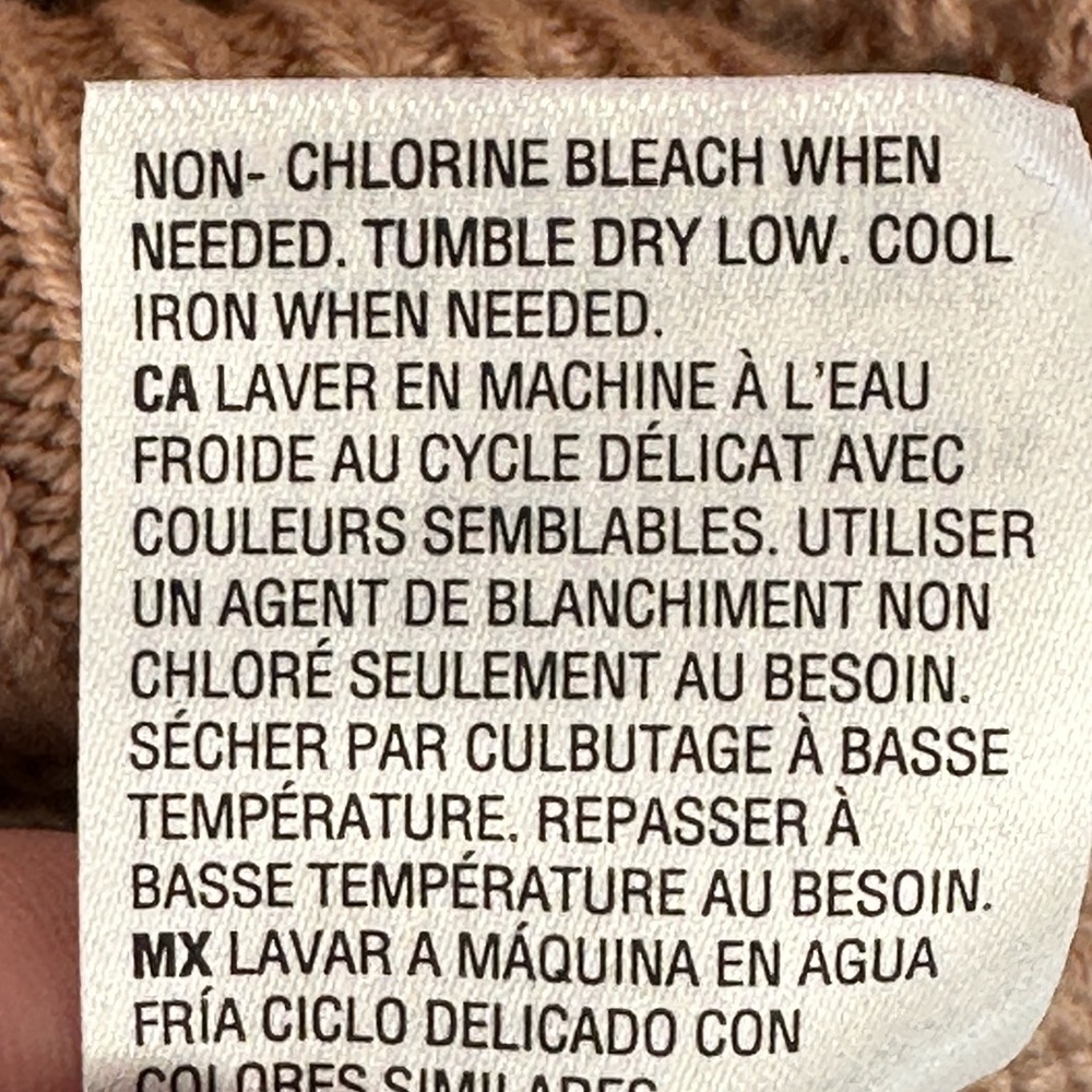 Alfani Great Escape Button Front V Neck Open Knit Vest  - Tan - size PP (XSP) - Picture 9 of 10